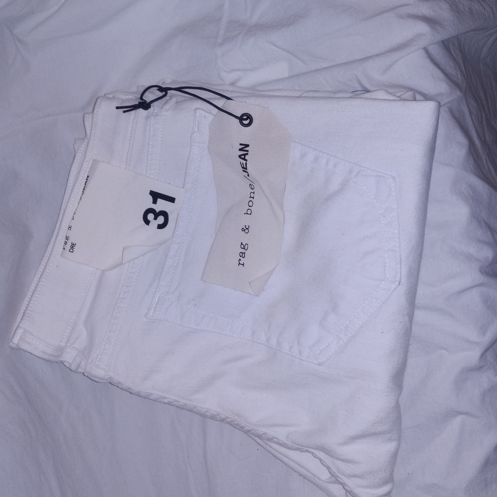 Mens Size 31 Brand Rag & Bone Jeans (White)